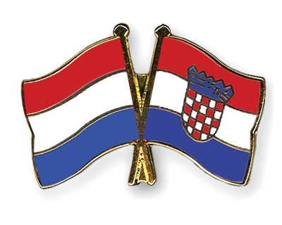 Fahnen Pins Niederlande Kroatien