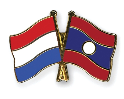 Fahnen Pins Niederlande Laos