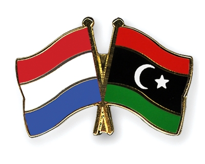 Fahnen Pins Niederlande Libyen