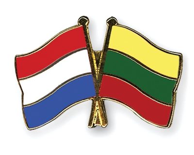 Fahnen Pins Niederlande Litauen