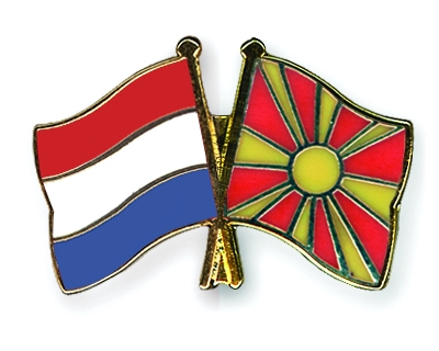 Fahnen Pins Niederlande Mazedonien