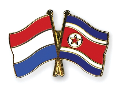 Fahnen Pins Niederlande Nordkorea