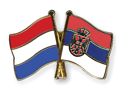 Fahnen Pins Niederlande Serbien