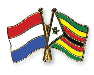 Fahnen Pins Niederlande Simbabwe