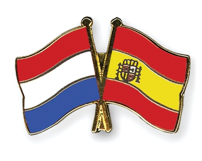 Fahnen Pins Niederlande Spanien