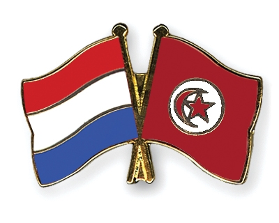 Fahnen Pins Niederlande Tunesien