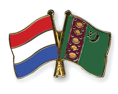 Fahnen Pins Niederlande Turkmenistan