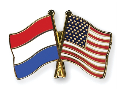 Fahnen Pins Niederlande USA