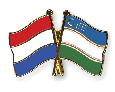 Fahnen Pins Niederlande Usbekistan