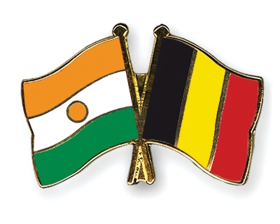 Fahnen Pins Niger Belgien