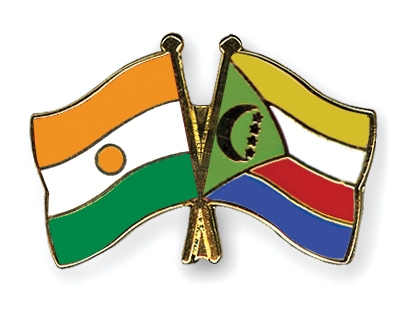 Fahnen Pins Niger Komoren