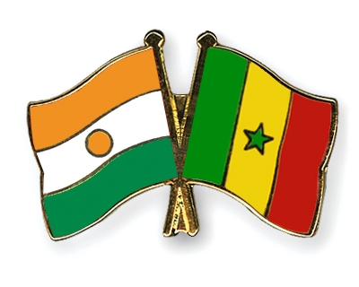 Fahnen Pins Niger Senegal