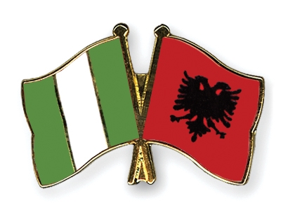 Fahnen Pins Nigeria Albanien