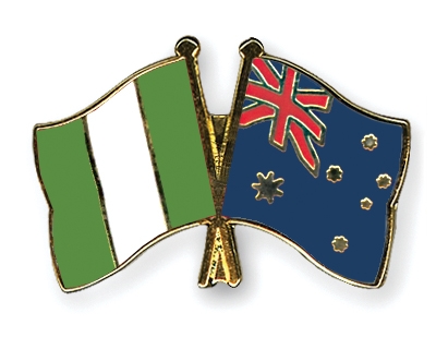 Fahnen Pins Nigeria Australien