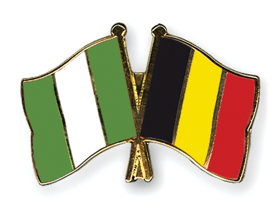 Fahnen Pins Nigeria Belgien