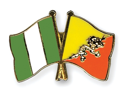 Fahnen Pins Nigeria Bhutan