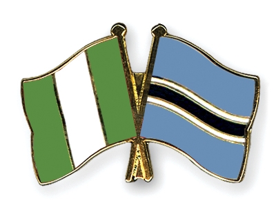 Fahnen Pins Nigeria Botsuana