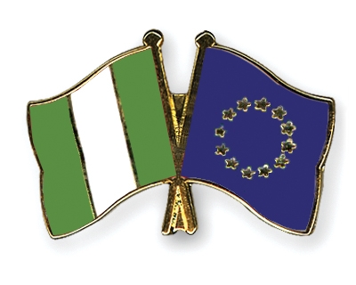 Fahnen Pins Nigeria Europa