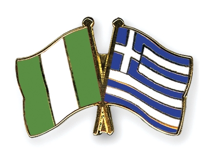 Fahnen Pins Nigeria Griechenland