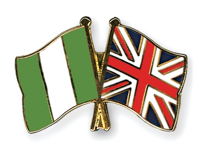 Fahnen Pins Nigeria Grossbritannien