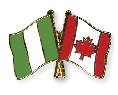 Fahnen Pins Nigeria Kanada
