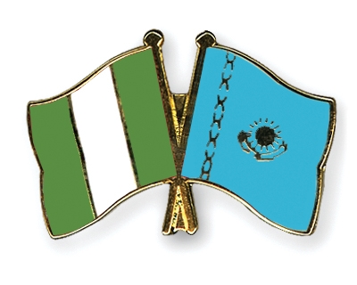 Fahnen Pins Nigeria Kasachstan