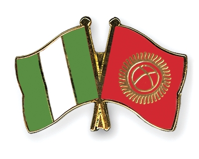 Fahnen Pins Nigeria Kirgisistan