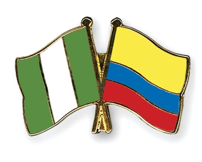 Fahnen Pins Nigeria Kolumbien