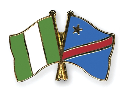 Fahnen Pins Nigeria Kongo-Demokratische-Republik