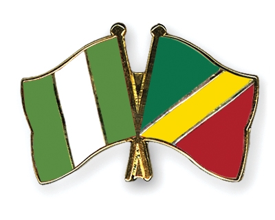 Fahnen Pins Nigeria Kongo-Republik