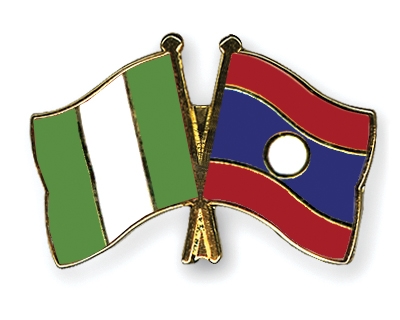 Fahnen Pins Nigeria Laos