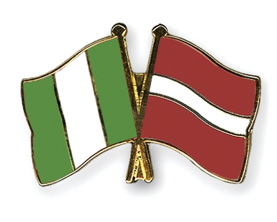 Fahnen Pins Nigeria Lettland