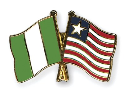 Fahnen Pins Nigeria Liberia