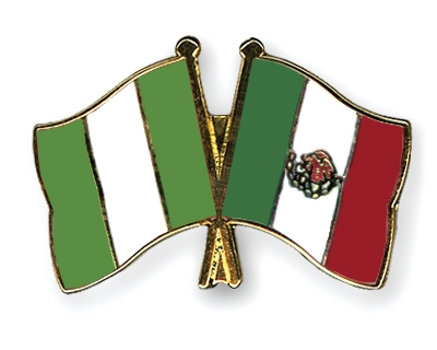 Fahnen Pins Nigeria Mexiko