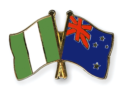 Fahnen Pins Nigeria Neuseeland