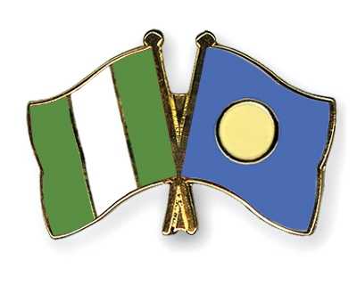 Fahnen Pins Nigeria Palau