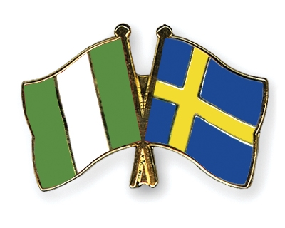 Fahnen Pins Nigeria Schweden