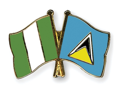 Fahnen Pins Nigeria St-Lucia