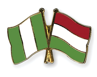 Fahnen Pins Nigeria Ungarn
