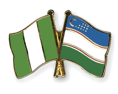 Fahnen Pins Nigeria Usbekistan