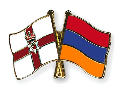 Fahnen Pins Nordirland Armenien