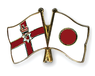 Fahnen Pins Nordirland Japan