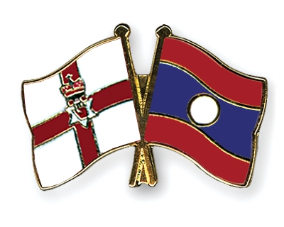 Fahnen Pins Nordirland Laos