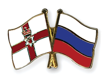 Fahnen Pins Nordirland Russland