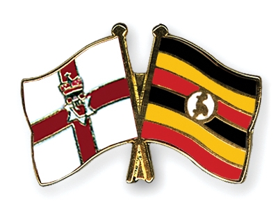 Fahnen Pins Nordirland Uganda