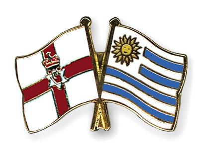 Fahnen Pins Nordirland Uruguay