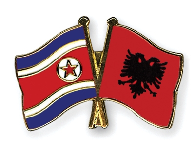 Fahnen Pins Nordkorea Albanien