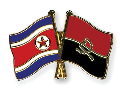 Fahnen Pins Nordkorea Angola
