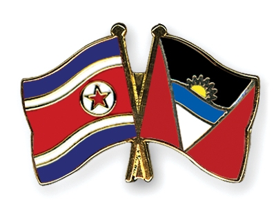 Fahnen Pins Nordkorea Antigua-und-Barbuda