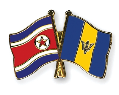 Fahnen Pins Nordkorea Barbados